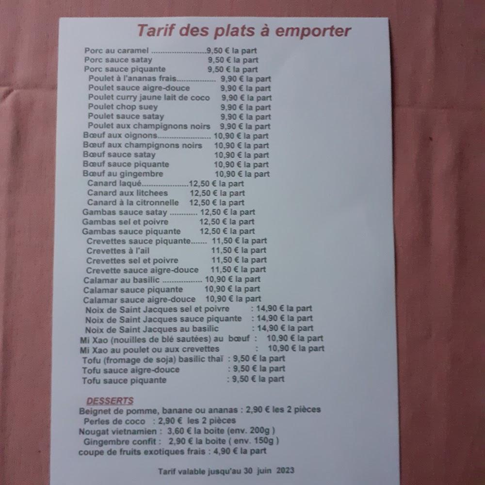 Les Délices de Ty Hien - Menu Image 2